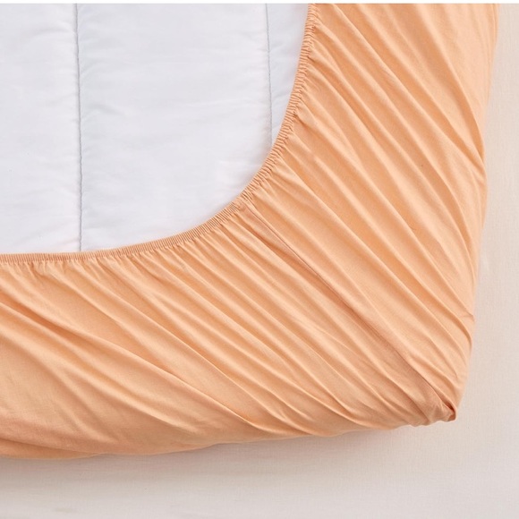 NEW W/ TAGS - Simple & Opulence LUX Natural Linen-Cotton Twin Sheet Set - Peach - Picture 8 of 10